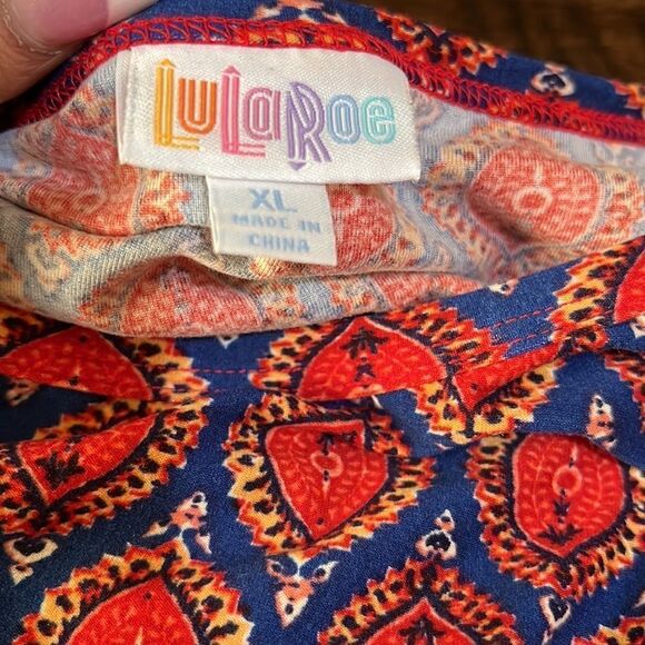 🆕 LuLaRoe Julia Dress Floral Blue base White Red Floral Sz XL - Picture 4 of 4